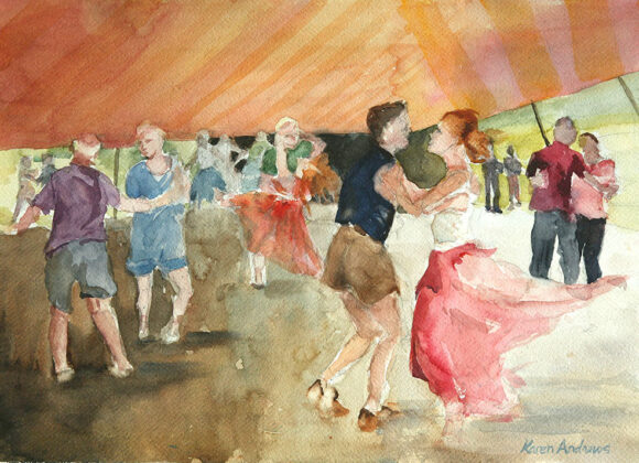 Dancing with Water and Brush