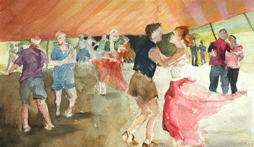 Dancing with Water and Brush